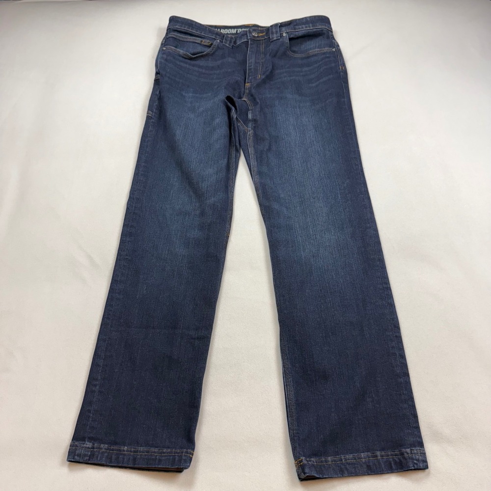 Duluth Trading Co Ballroom Double Flex Jeans Mens 34x32 Standard Fit Dark Wash
